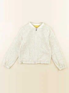 Okaidi - gilet réversible blanc, vert - 6 ans