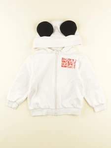 H&M - sweat imprimé au dos blanc - 2/4 ans