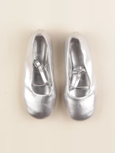 Zara - ballerines argent - pointure 26