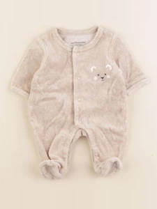 Vertbaudet - pyjama velours beige - Prématuré