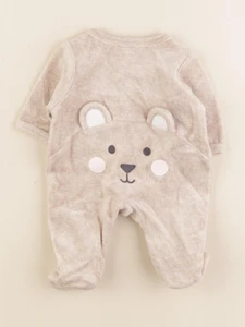 Vertbaudet - pyjama velours beige - Prématuré