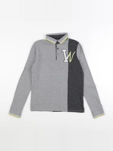 IKKS - polo imprimé au dos gris - 12 ans