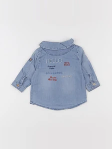 Tape à l'oeil - blouse imprimé au dos bleu - 6 mois
