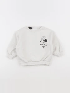 Zara - sweat blanc - 12/18 mois