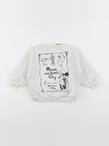 Zara - sweat blanc - 12/18 mois