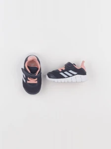Adidas - tennis à scratch/ lacets bleu, rose - pointure 19