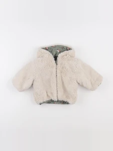 Tape à l'oeil - doudoune réversible vert, beige - 9 mois