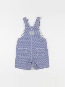 Petit Bateau - salopette bleu, blanc - 12 mois