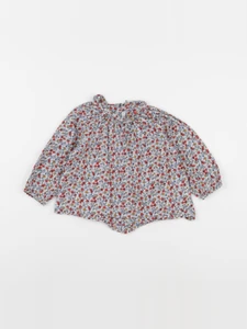 Boutchou - blouse bleu - 12 mois