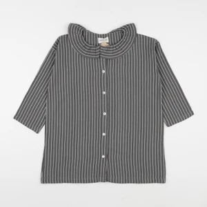 Poudre Organic - Blouse Aronie Rayures Iron Gate - 12 ans