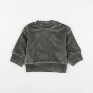 Poudre Organic - Sweat Cassandre velours Forest Green - 3 mois