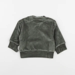 Poudre Organic - Sweat Cassandre velours Forest Green - 3 mois