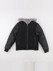 IKKS - veste simili cuir noir - 10 ans