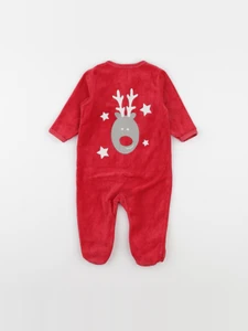 Vertbaudet - pyjama velours rouge - 6 mois