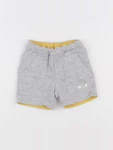 IKKS - short réversible gris, jaune - 18 mois