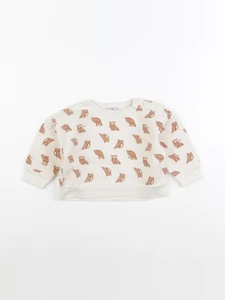 Petit Bateau - sweat beige, marron - 12 mois