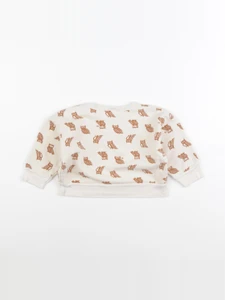 Petit Bateau - sweat beige, marron - 12 mois