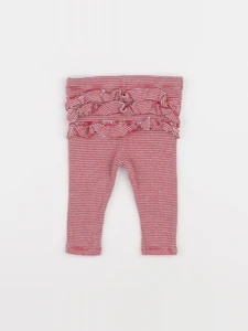 Petit Bateau - legging volants au dos rouge - 3 mois