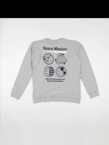 Vertbaudet - sweat imprimé au dos gris - 14 ans