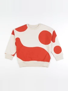 Thinking Mu  - Sweat KAI CONTRAST orange - 8 ans