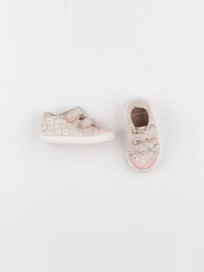 Vertbaudet - tennis à scratch/ lacets rose - pointure 20