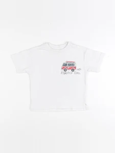 Zara - tee-shirt imprimé au dos blanc - 9/12 mois