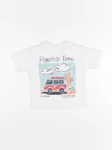 Zara - tee-shirt imprimé au dos blanc - 9/12 mois
