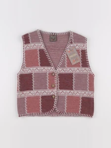 Vintage - pull rose - 6 ans