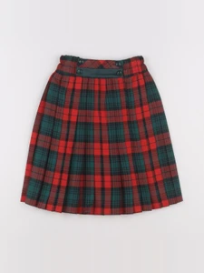 Vintage - jupe rouge, vert - 4 ans