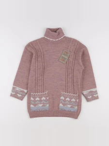 Vintage - pull rose - 6 ans