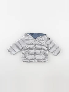 IKKS - veste réversible argent, bleu - 6 mois