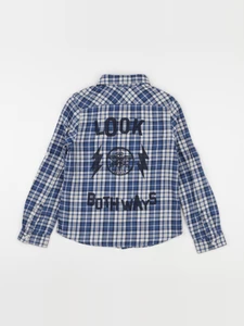 IKKS - chemise bleu, beige - 8 ans