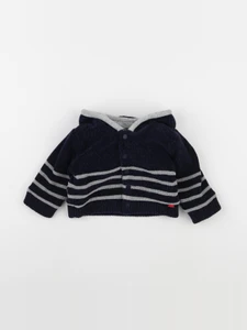 IKKS - gilet réversible bleu, gris - 6 mois
