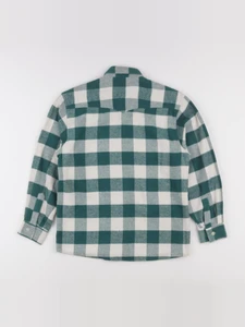 Vintage - chemise vert, blanc - 10 ans