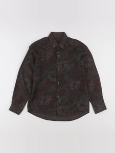 Vintage - chemise marron, vert - 8 ans