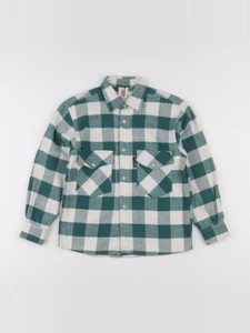 Vintage - chemise blanc, vert - 8 ans