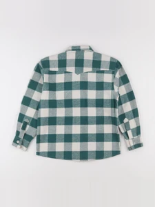Vintage - chemise blanc, vert - 8 ans