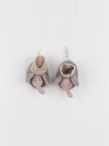 Moulin Roty - chaussons gris - 0/6 mois