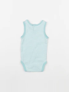 Obaïbi - body blanc, bleu - 3 mois