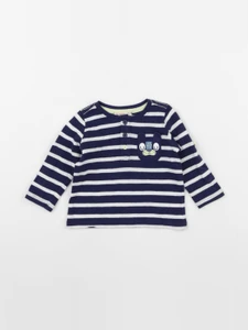 DPAM - tee-shirt bleu, blanc - 6 mois