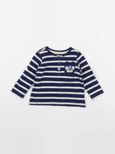 DPAM - tee-shirt bleu, blanc - 6 mois
