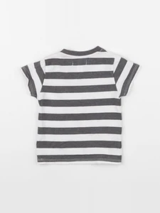 Obaïbi - tee-shirt blanc, gris - 6 mois