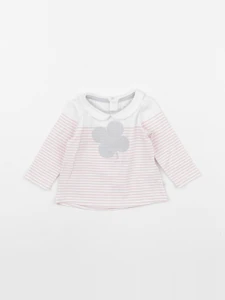 Obaïbi - tee-shirt blanc, rose - 3 mois
