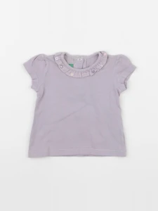 Benetton - tee-shirt violet - 1/3 mois
