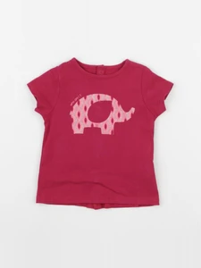 Obaïbi - tee-shirt rose - 6 mois