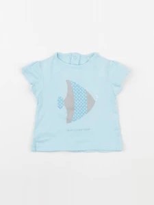 Obaïbi - tee-shirt bleu - 3 mois