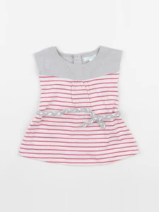 Obaïbi - robe blanc, rose - 3 mois