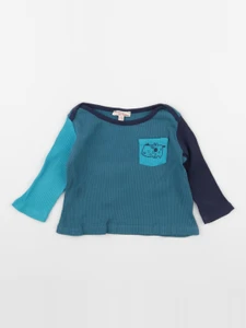 DPAM - tee-shirt bleu - 9 mois