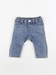 H&M - pantalon bleu - 4/6 mois