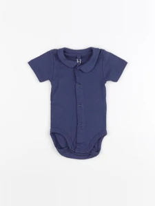 Petit Bateau - body à col bleu - 1 mois